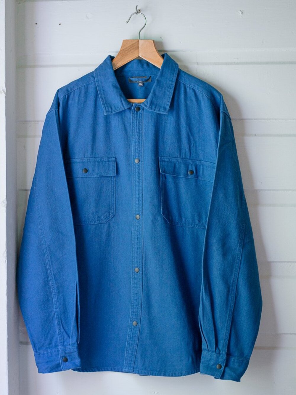 Mountain Ridge Blue Heavy Cotton Canvas Snap Front Shirt Jacket XXL